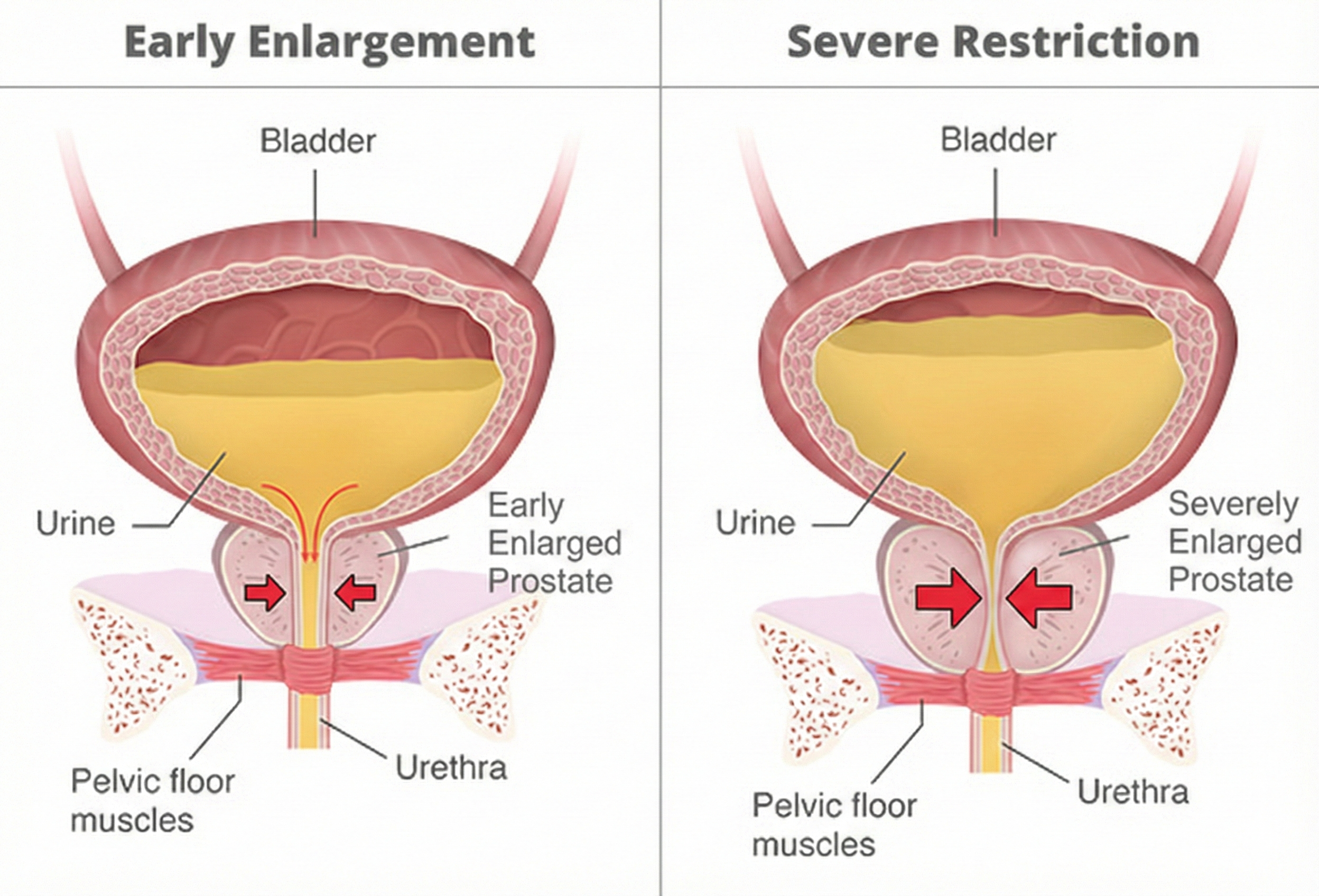 partially distended urinary bladder
