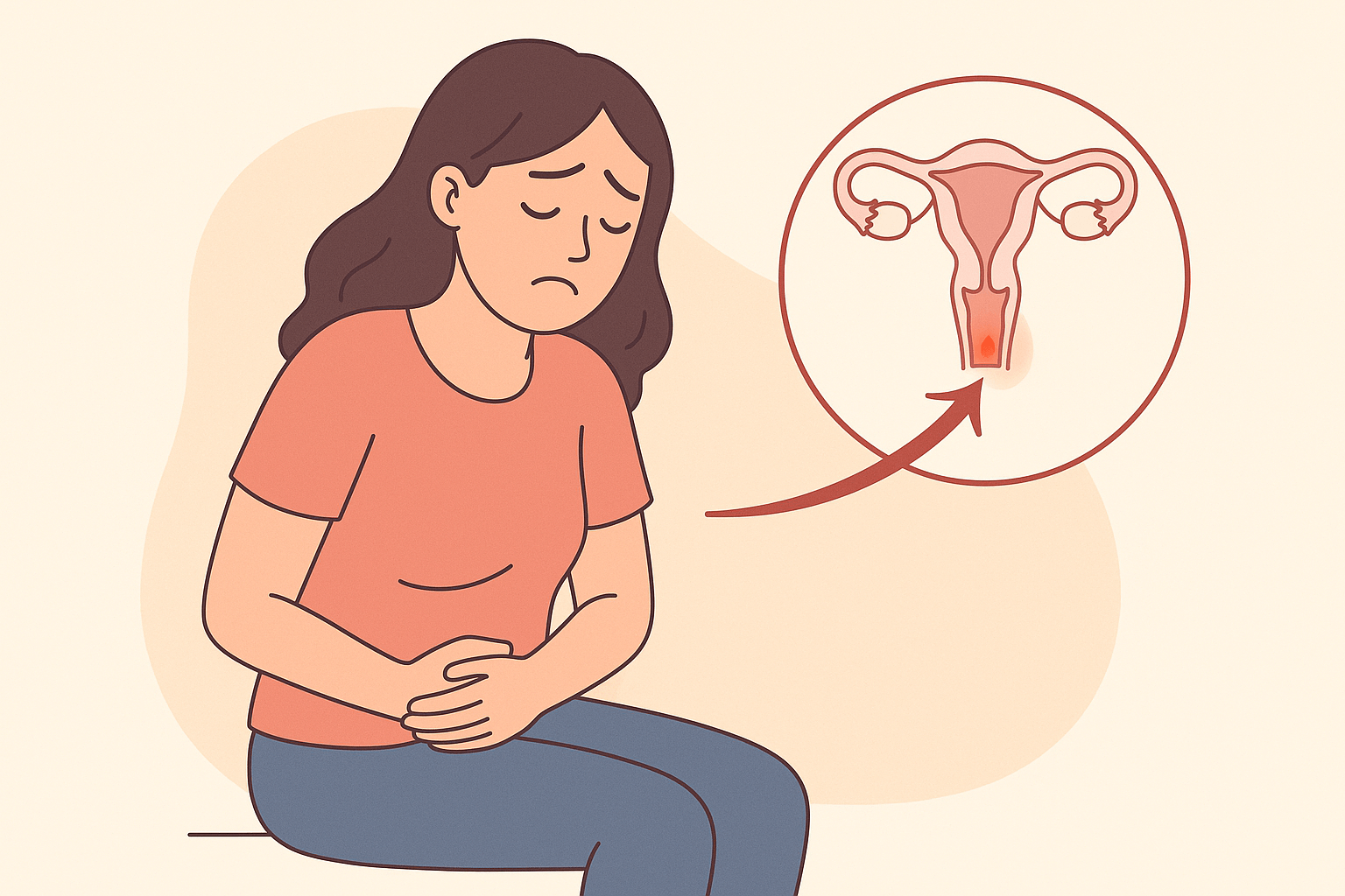 female having abdominal pain